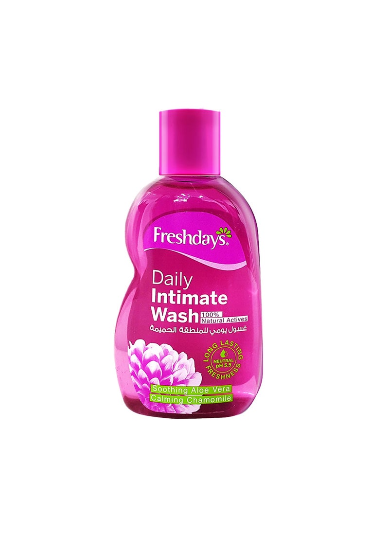 Freshdays Daily Intimate Wash, Soothing Aloe Vera, 100% Natural Actives 200ml Bundle - Image 2